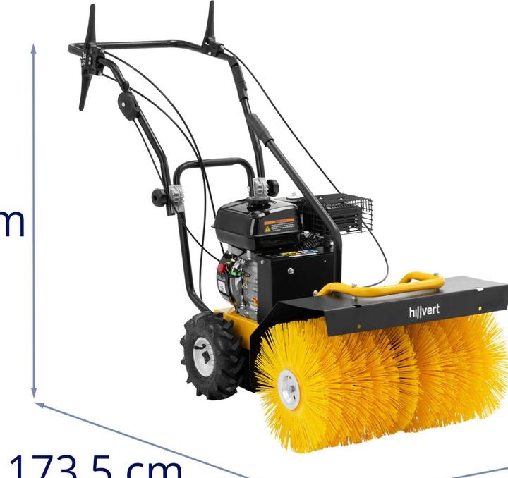 Produktbild Hillvert Kehrmaschine Benzin Motorbesen Benzin-Besen 208 cm³ / 4,1 kW 700 mm Arbeitsbreite