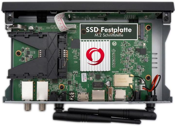 Actual product image Octagon UHD 4K Twin Satellite Receiver with PVR Recording, M.2 Support, Gigabit LAN, WiFi, and Dual OS (Twin DVB-S2, CI Shaft)