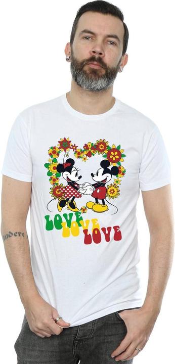 Immagine prodotto Disney Mickey And Minnie Mouse Hippie Love Maglietta Uomo (XL)