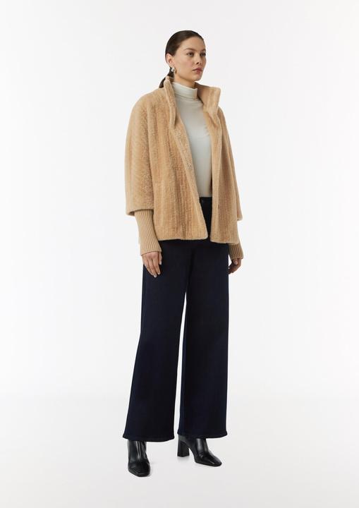 Produktbild Comma Outdoor-Jacke Cape aus Teddyplüsch mit Strickdetails (38)