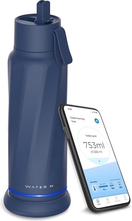 Actual product image WaterH VITA FlipLid - Magnetite Blue (18oz/532ml) (0.53 l)