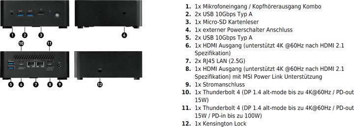 Image du produit MSI Cubi NUC 1MG (Intel Core 7 150U, 16 Go, 512 Go, Intel UHD Graphics)