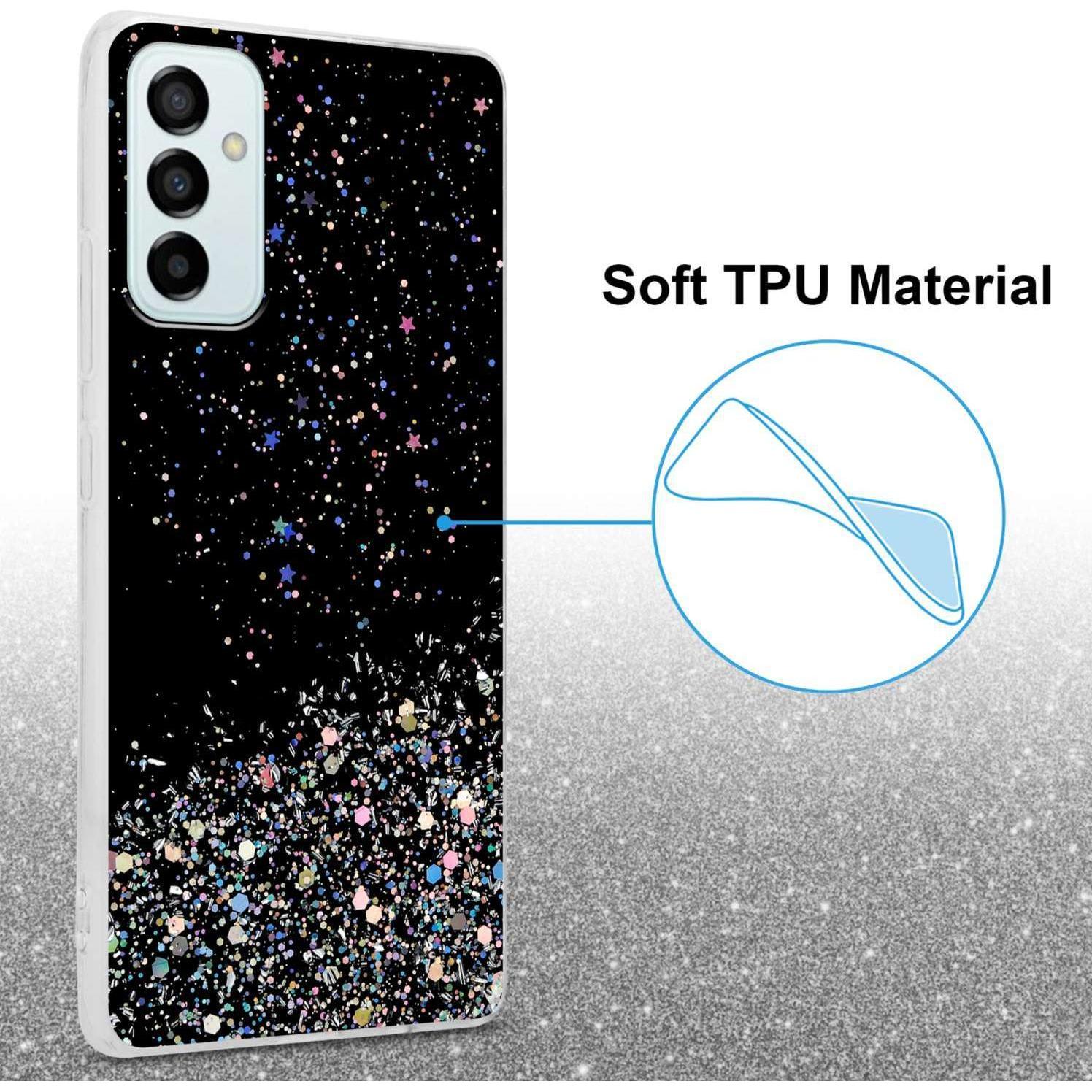 Thumbnail - Cadorabo TPU Hülle für Samsung Galaxy M23 5G mit Glitzer (Samsung Galaxy M23 5G), Smartphone Hülle, Schwarz