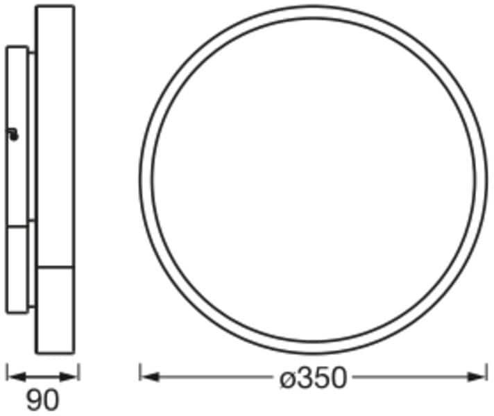Actual product image Osram SMART+ Wifi Orbis Backlight Black 350mm TW (2400 lm)