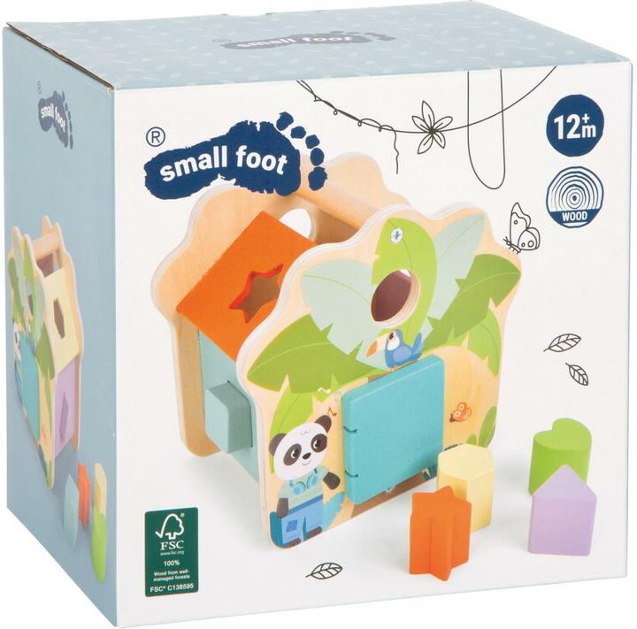 Actual product image small foot Shape-Fitting Cube House "Jungle Friends"