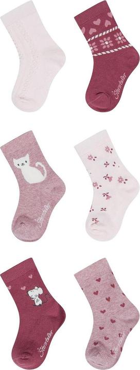 Produktbild Sterntaler Socken 6er Set Herzen Lichtrosa Gr. 27-30 (6er Pack, 27 - 30)