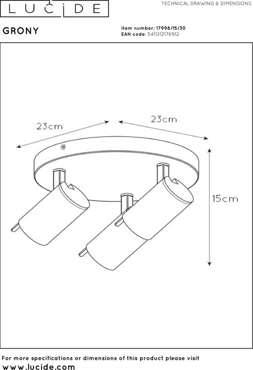 Produktbild Lucide Grony (1050 lm, GU10)
