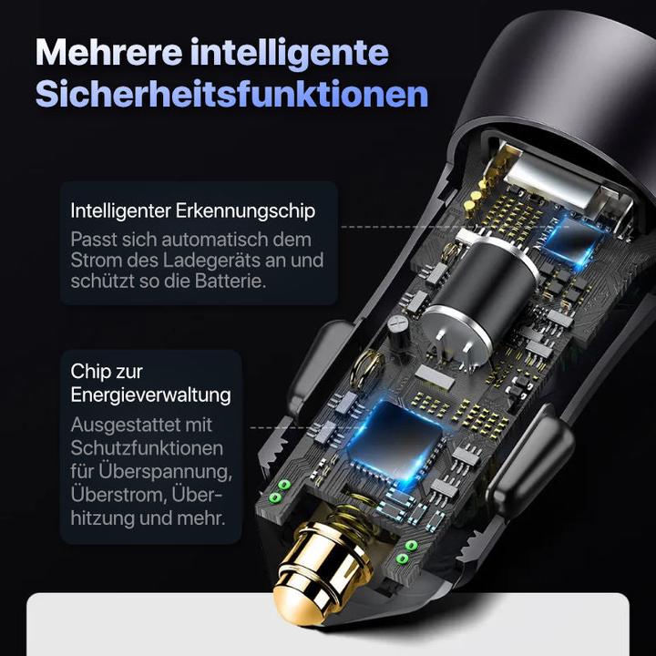 Image du produit Hermex Car Charger USB-A USB-C Chargeur allume-cigare USB-A USB-C Adaptateur USB pour voiture