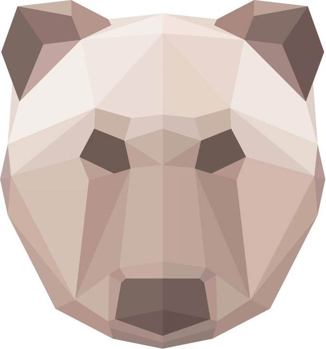 Produktbild Trenddeko Polygon - Bärenkopf (47 x 50 cm)