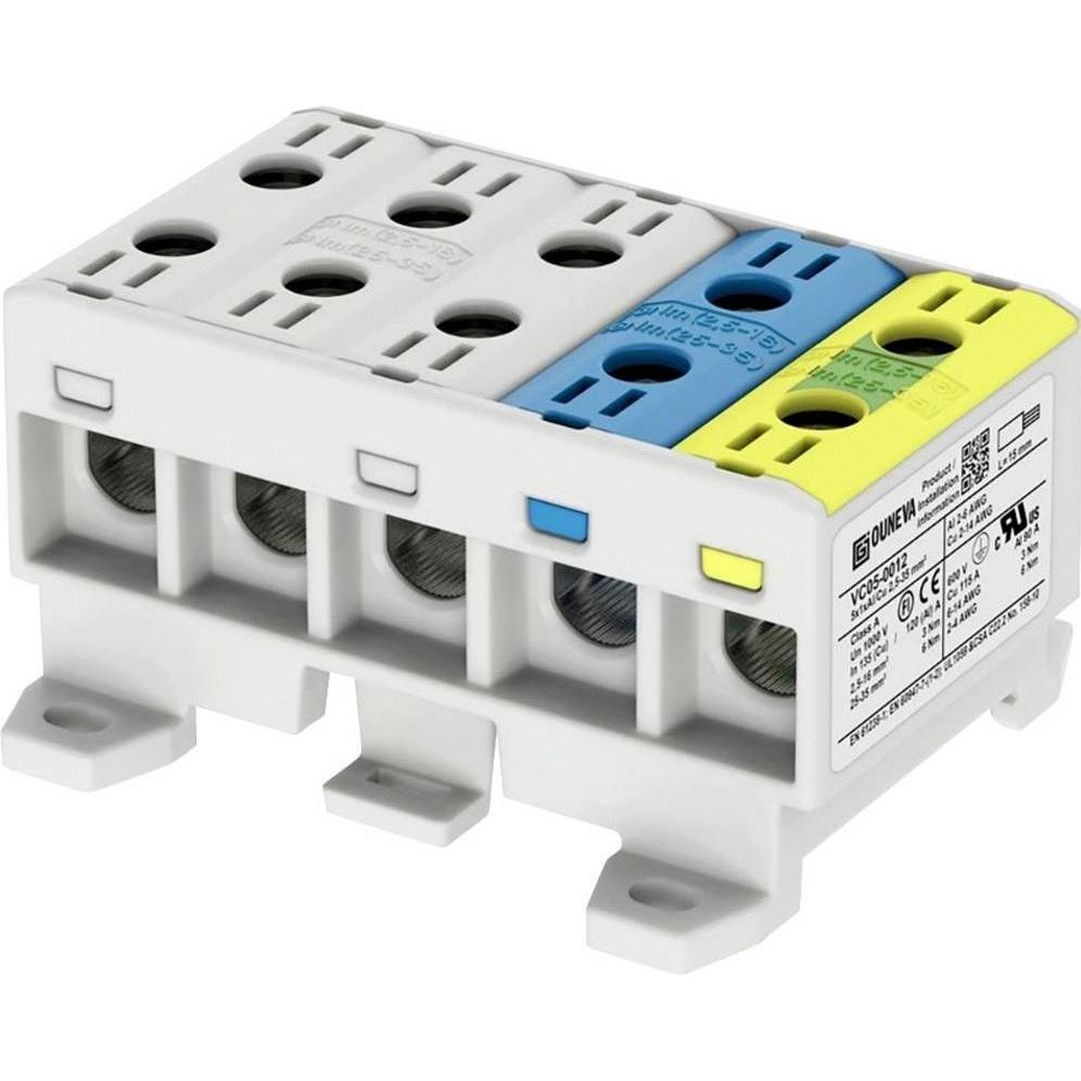 Ouneva Group VC05-0012 Verteilerblock 1 St. (Verteiler), Elektronikzubehör + Gehäuse, Blau, Grau, Grün