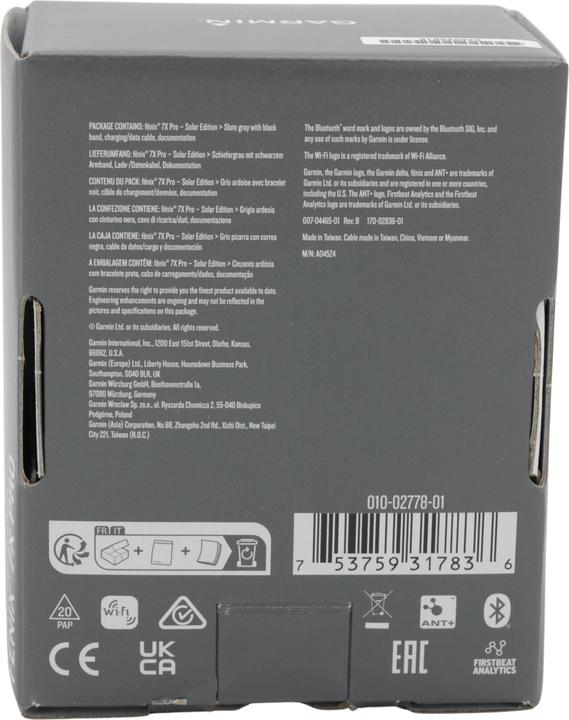 Actual product image Garmin Fenix 7X Pro Solar (51 mm)