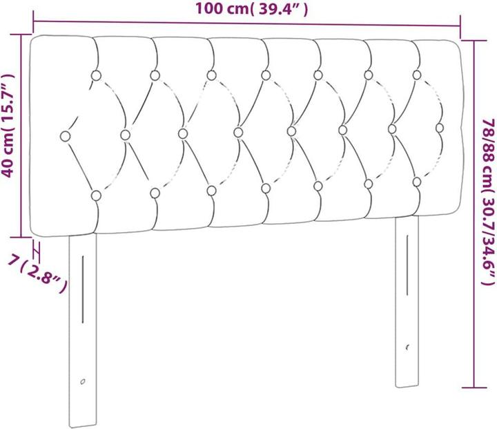 Actual product image vidaXL Lea (100 x 7 x 78/88 cm)