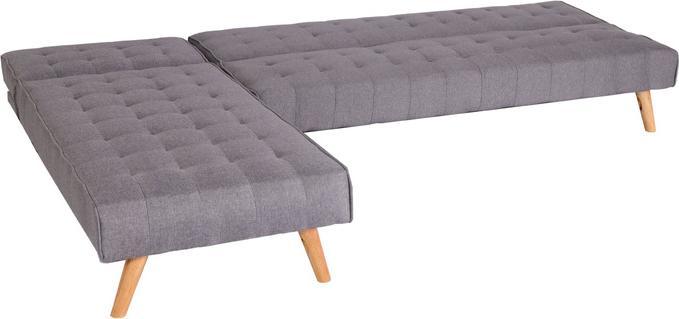 Actual product image Swisshandel24 Corner sofa HWC-K38, sofa folding, reclining surface left/right, fabric/textile solid wood FSC (Corner sofa)