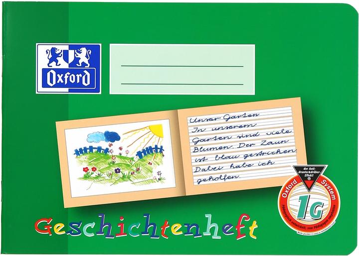 Image du produit Oxford Cahier d'histoires, A5 horizontal (A5, À rayures, Couverture souple)