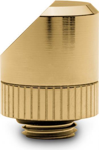Produktbild EKWB EK-Quantum Torque Winkel 45 Grad G1/4 Zoll AG auf G1/4 Zoll IG - drehbar, gold