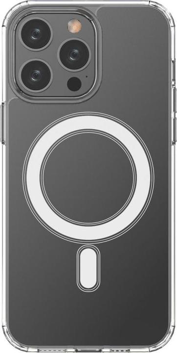 Actual product image Hurtel Clear Magnetic Case with MagSafe for iPhone 14 Pro Max with silver ring - transparent (Apple iPhone 14 Pro Max)