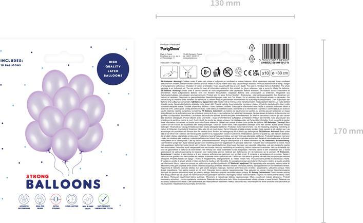 Produktbild Partydeco Ballons Strong Lilas métallisé (10 x)
