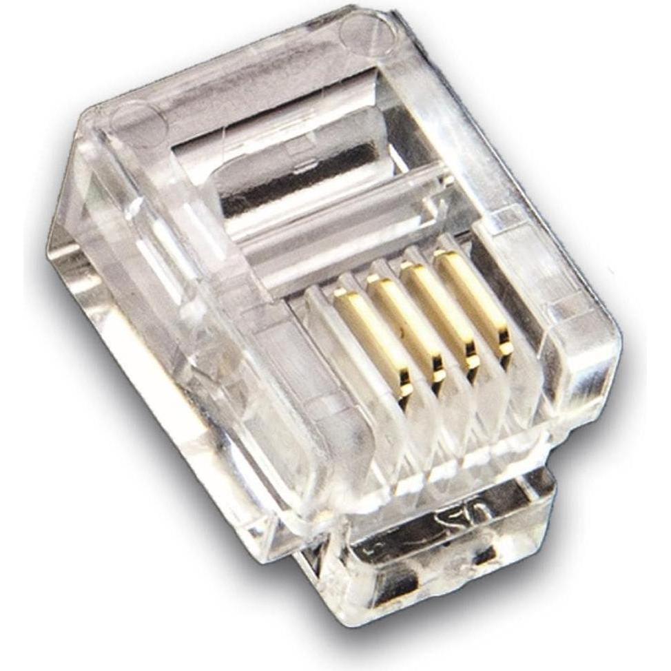 Wirewin RJ-11/RJ-12 Modularstecker 100er Pack, Telefon Zubehör