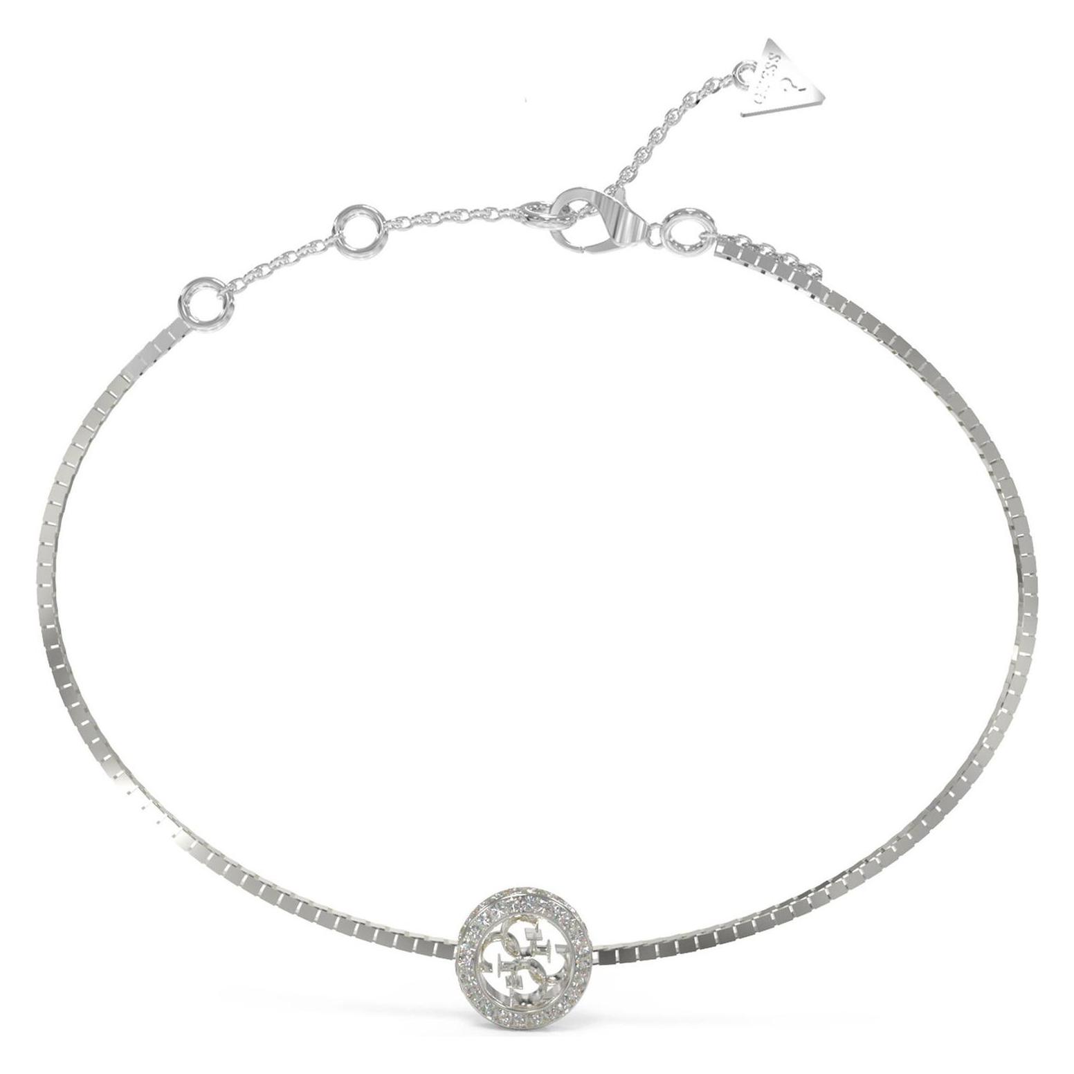Guess, Armbanden, 4G Crush Fashion Stalen Armband JUBB04163JWRH - Lengte, 18, 5 Cm, (18.50 cm, Metaal)