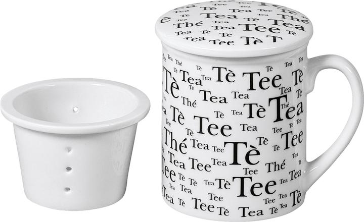 G. Wurm Teebecher Tee mit Deckel und Metallsieb sortiert 300 ml 10,3cm weiss (300 ml, 1 x)