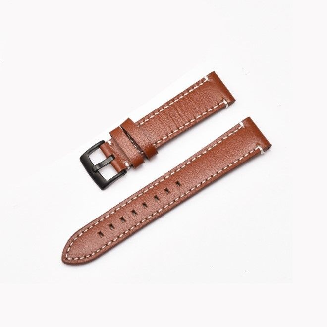MU Classic AH Series Echtleder Ersatz Armband (18 mm, Echtleder, 18mm Anstossbreite, vivomove 3S, vivoactive 4S)