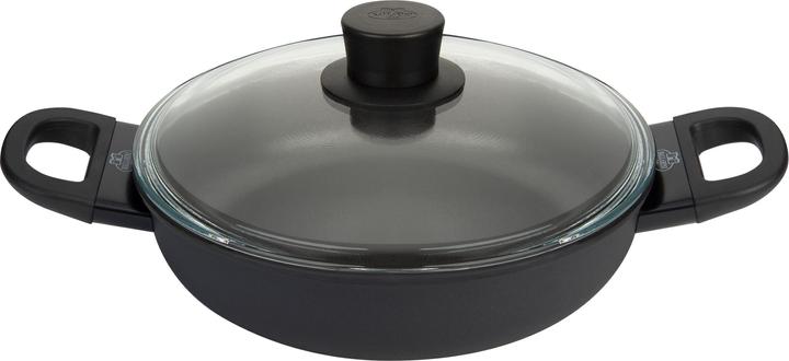 Ballarini Patelnia Avola głęboka z 2 uchwytami tytanowa 24 cm 75002-922-0 (24 cm, Frying pan, Aluminium, Stainless steel)