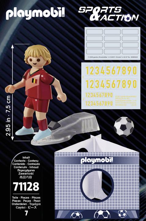 Actual product image Playmobil Sports & Action Footballer Belgium - 71128 (71128)