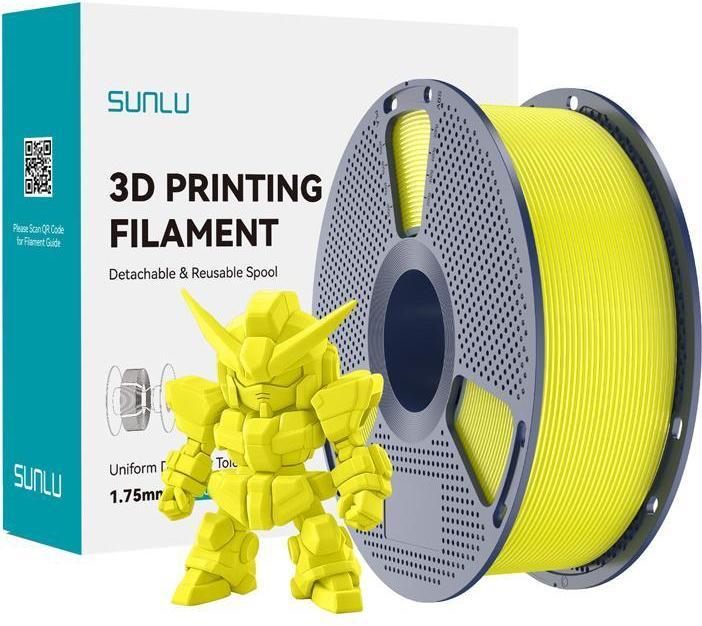 Actual product image Sunlu PLA+ 2.0-Filament (gelb) (PLA+, 1.75 mm, 1000 g)