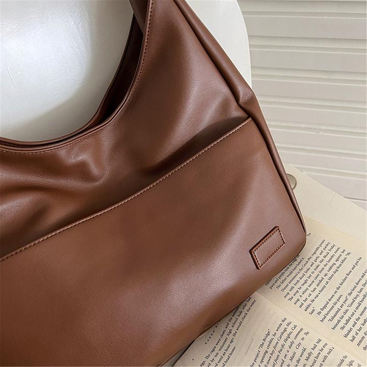 Actual product image Only-Bags.Store Vintage leather student class shoulder bag, commuter tote bag, large capacity shoulder bag