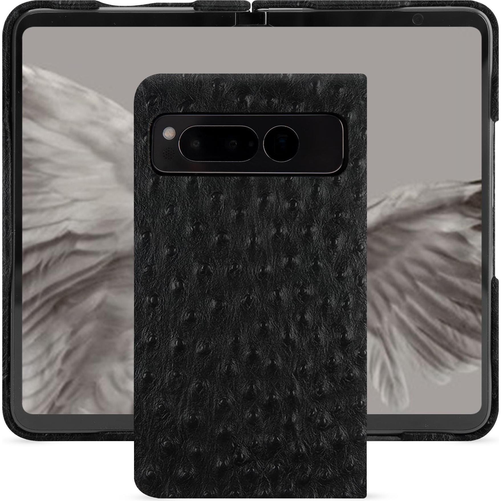 Noreve Lederschutzhülle Google Pixel Fold (Google Pixel Fold), Smartphone Hülle, Schwarz