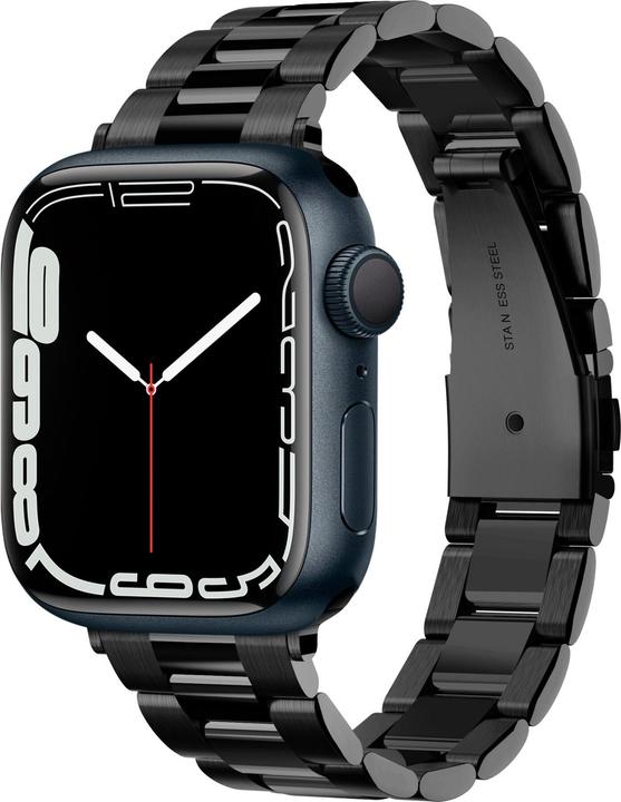 Produktbild Spigen MODERN FIT BAND Apple Watch 4 / 5 / 6 / 7 / 8 / SE (38 / 40 / 41MM) BLACK (38 mm, 40 mm, 41 mm, Edelstahl, Stainless Steel)