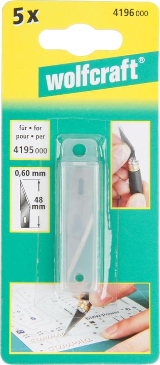 Image du produit wolfcraft 5 lames de rechange pour couteau de précision 4195 (Lame de rechange)
