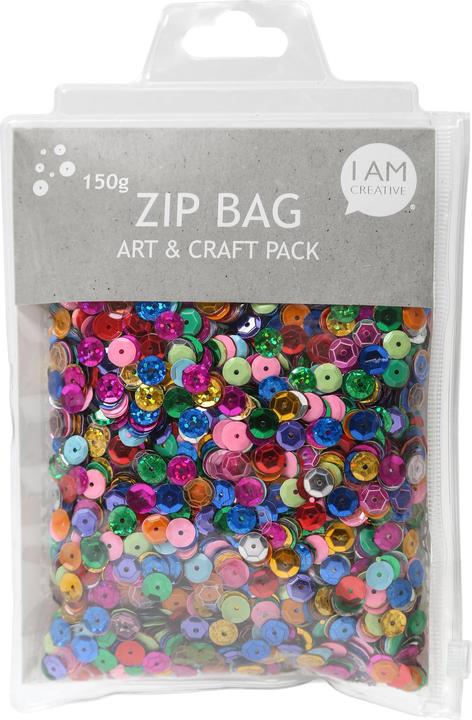 I Am Creative Zip Bag Sequins