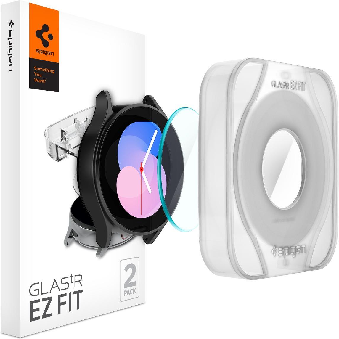 Spigen Glas.TR Sam Galaxy Watch 4/5 40mm Classic 2-Pack "EZ FIT" AGL05340 szkło hartowane, Smartwatch Zubehör, Transpare...