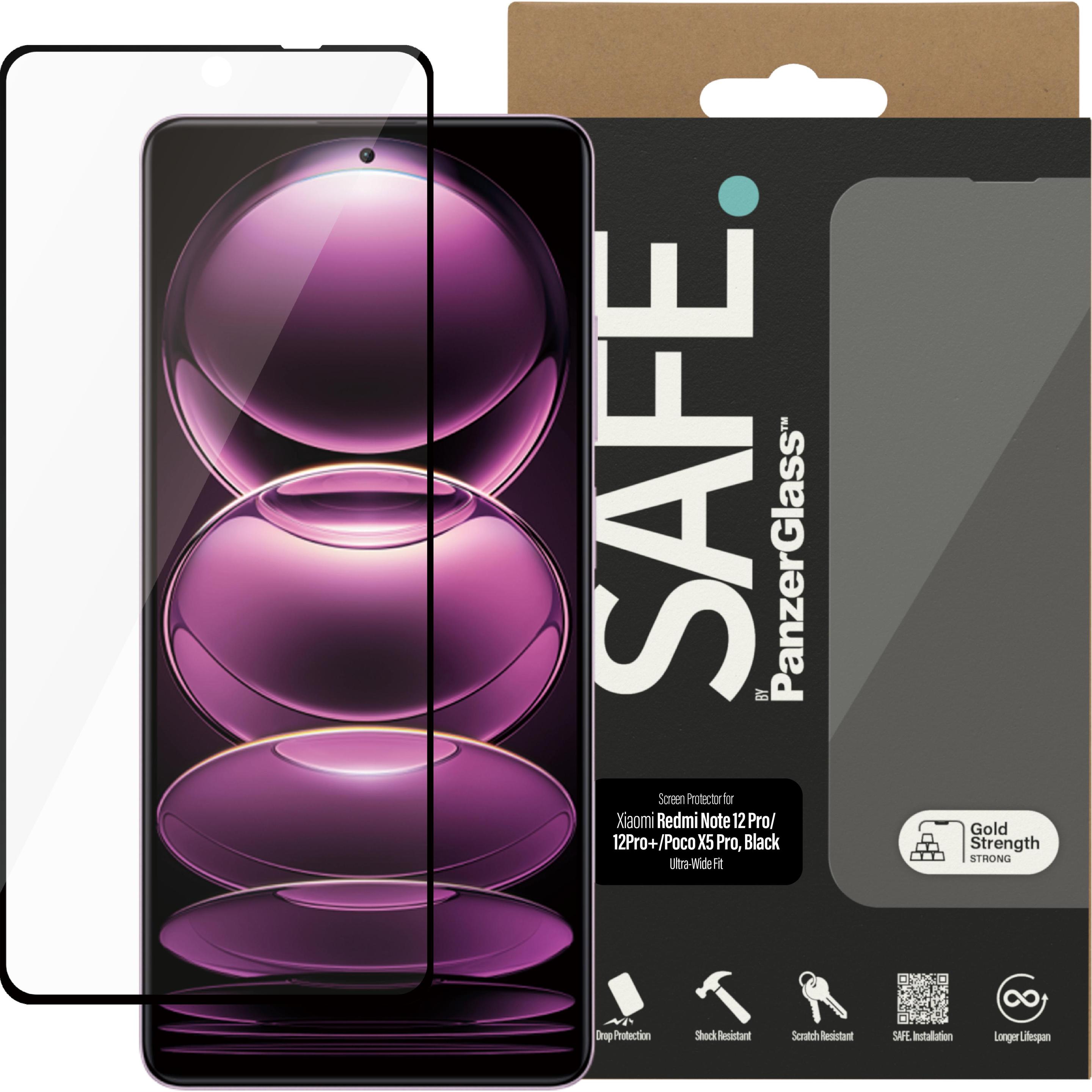 PanzerGlass SAFE. SP Xiaomi Redmi Note 12 Pro/12 Pro+ UWF (1 Stück, Xiaomi Redmi Note 12 Pro), Smartphone Schutzfolie, T...