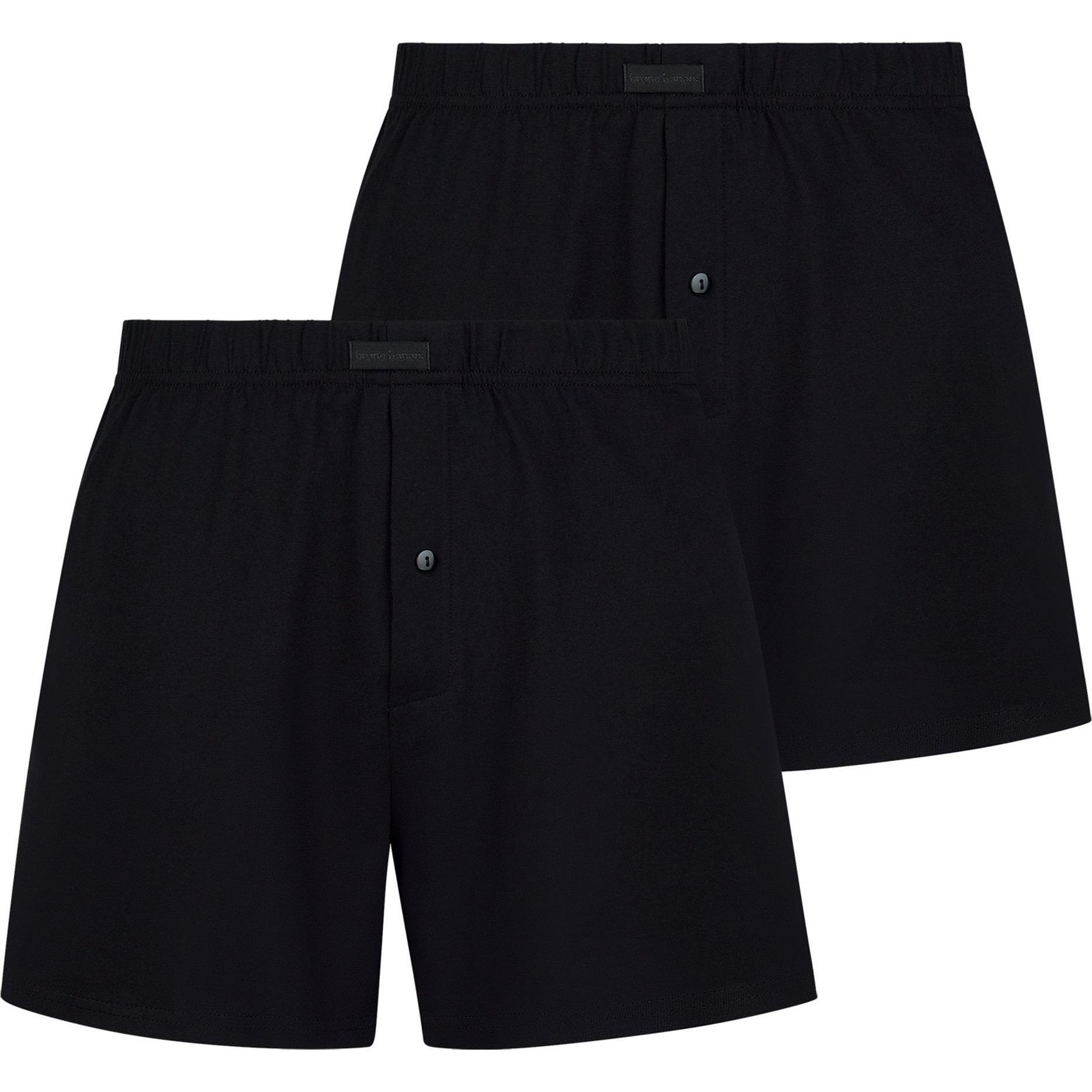 Bruno Banani, Herren, Unterhosen, Boxershort Casual Locker sitzend, Schwarz, (S, 2er Pack)