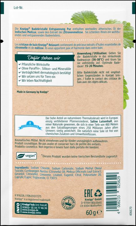 Actual product image Kneipp Relaxation Pure (Bath salts)