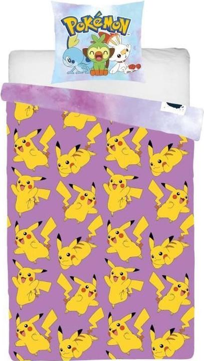 Produktbild Lyo Pokémon - Parure de lit en microfibre Pikachu II (200x140cm 63x63cm) (140 x 200 cm, 63 x 63 cm)