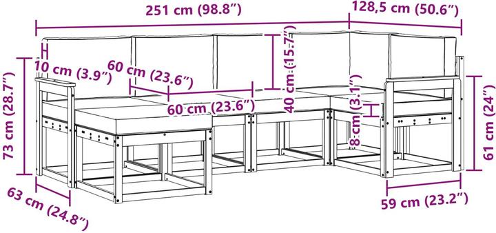Produktbild vidaXL Outdoor-Sofa