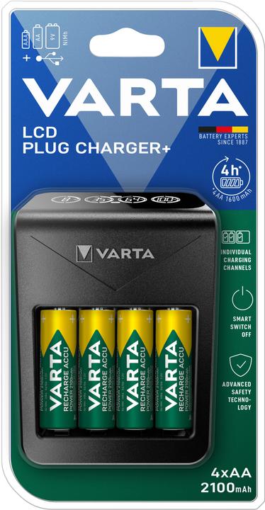 Produktbild Varta LCD Plug Charger+ (1 Stk., AA, 2100 mAh, Ladegerät inkl. Akku)