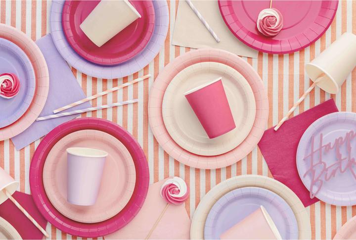 Actual product image Partydeco Becher dunkelrosa (6x)