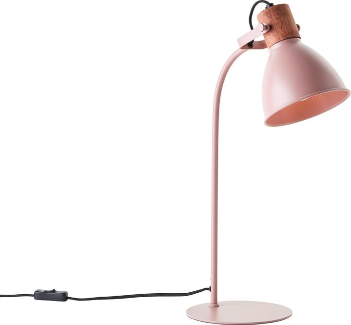 Produktbild Brilliant Erena Tischleuchte 52cm hellrosa Metall/Holz Schnurzwischenschalter 1 (E27)