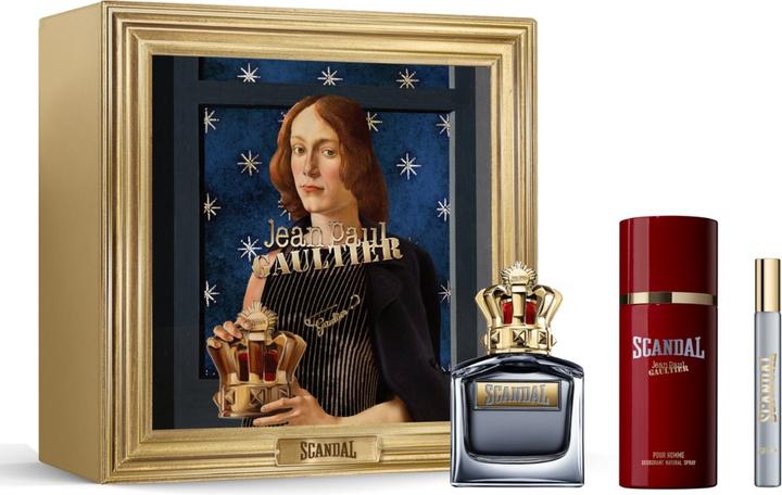 Produktbild Gaultier JPG Scandal Pour Homme Geschenkset 100ml EDT Spray + 10ml EDT Spray + 150ml Deo Spray (Parfum Set)