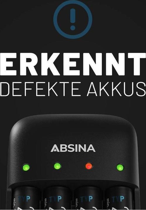 Image du produit Absina Chargeur X4 (9V Block, AA, AAA, Chargeurs sans batterie)