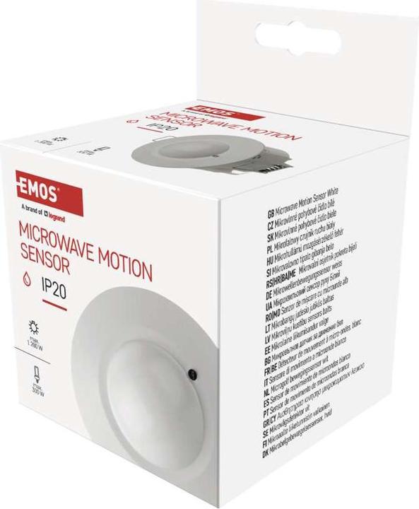 Produktbild Emos Bewegungsmelder (PIR-Sensor) IP20 1200W Weiss (16 m)