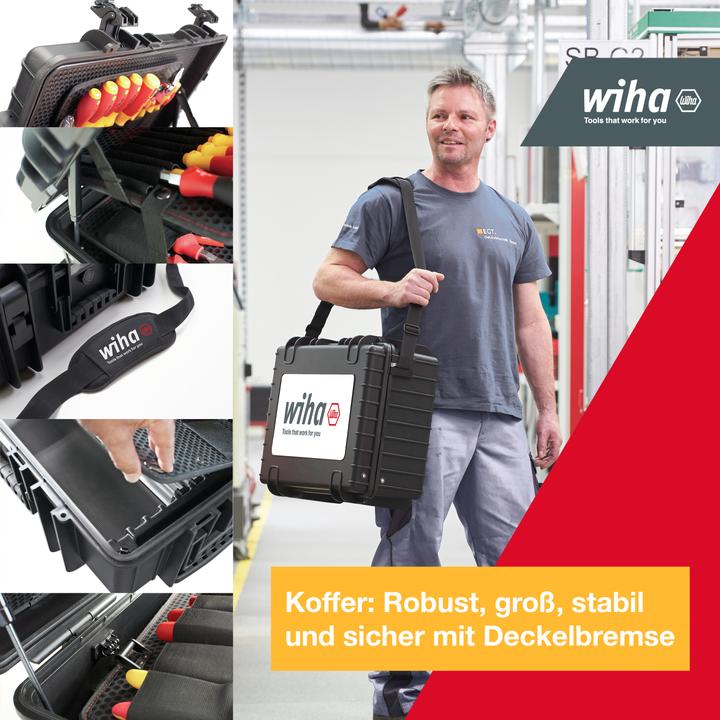 Produktbild Wiha Werkzeug Set Elektriker Competence XL I gemischt 81-tlg. in Werkzeugkoffer (81 Teile)