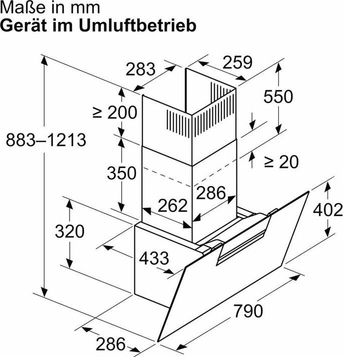 Actual product image Bosch Hausgeräte Series 4 DWK87FN60 (Wall hood)