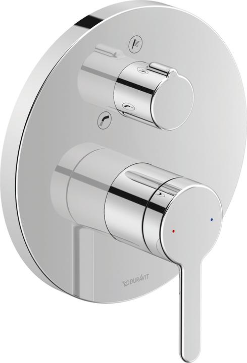 Duravit Einhebel-Wannenmischer C.1 Unterputz, mit Umstellventil, rund chrom