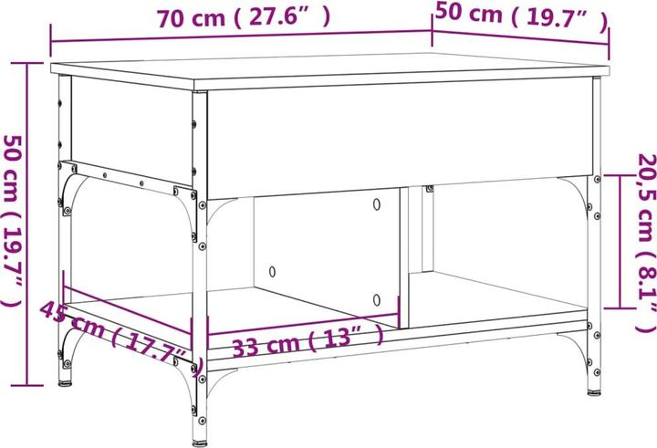 Immagine prodotto vidaXL Couchtisch (70 x 50 x 50 cm)