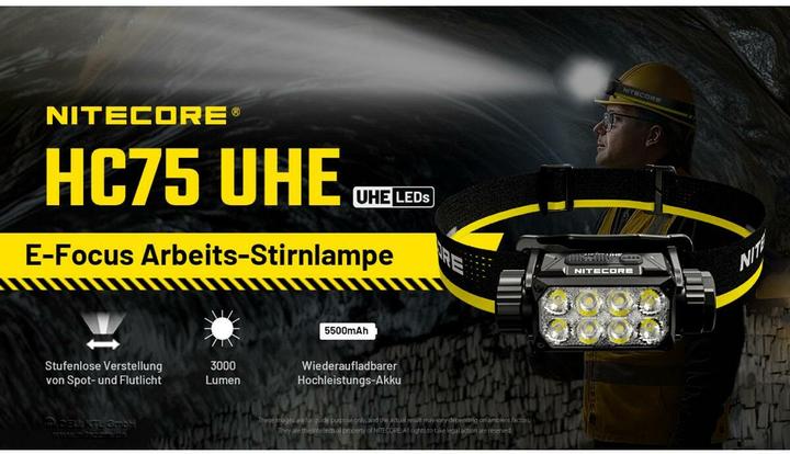 Immagine prodotto Nitecore HC75 UHE E focus (3000 lm)
